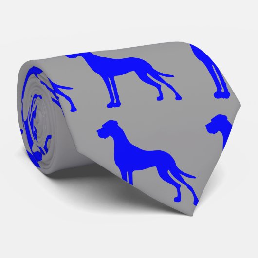 Blauwe Dog Argenta Stropdas (Opgerold)