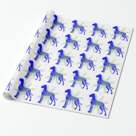Blauwe Dog Cadeaupapier