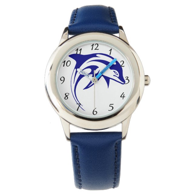 Blauwe dolfijn horloge (Voorkant)