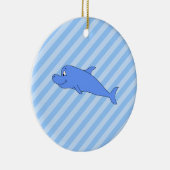 Blauwe dolfijn. keramisch ornament (Rechts)