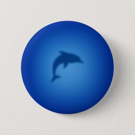 Blauwe dolfijn ronde button 5,7 cm (Voorkant)