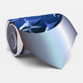 Blauwe dolfijn stropdas (Opgerold)