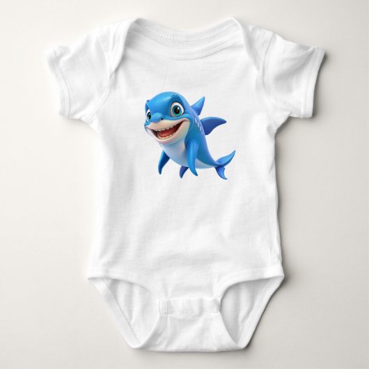 Blauwe Dolfijn Verrukking. Romper (Voorkant)
