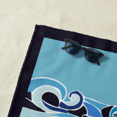 Blauwe Dolfijnen & Golven  Strandlaken (In situ)