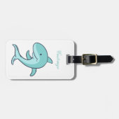 Blauwe dolfijnen Leaping Thunder_Cove Bagagelabel (Voorkant horizontaal)