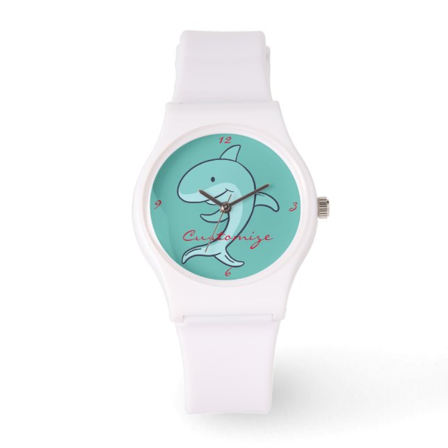 Blauwe dolfijnen Leaping Thunder_Cove Horloge (Voorkant)