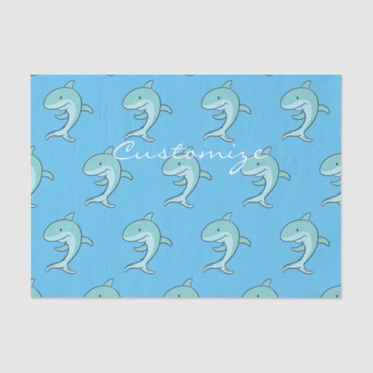 Blauwe dolfijnen Leaping Thunder_Cove Tissuepapier (Voorkant)
