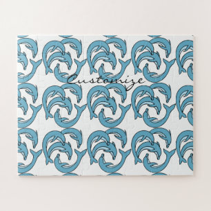 Blauwe dolfijnen omcirkelen Thunder_Cove Legpuzzel