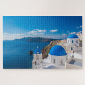Blauwe Domes van Santorini Legpuzzel (Horizontaal)