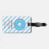 Blauwe Donut Bagage Label (Achterkant horizontaal)