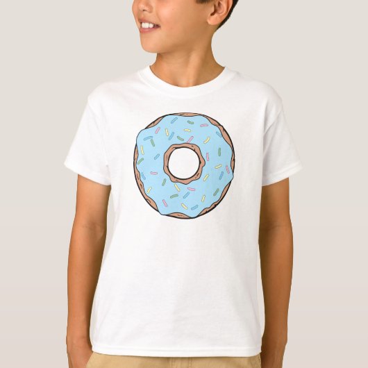Blauwe Donut, Doughnut, Icing, Sprinkles, Bevroren T-shirt (Voorkant)