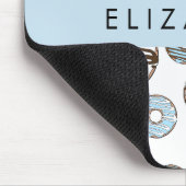 Blauwe Donuts, Bruine Donuts, Strooien, Jouw naam Muismat (Hoek)