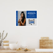 Blauwe dozen en foto-Afstuderen Poster (Keuken)