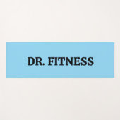Blauwe "Dr Fitness" Yoga Mat (Voorkant (horizontaal))