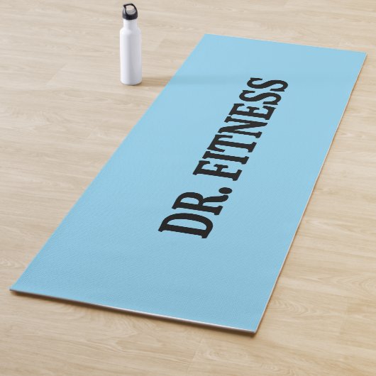 Blauwe "Dr Fitness" Yoga Mat (In situ)