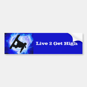 Blauwe Draaikolk Sneeuwstorm Bumpersticker
