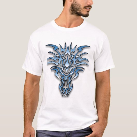 Blauwe draak 1 t-shirt (Voorkant)