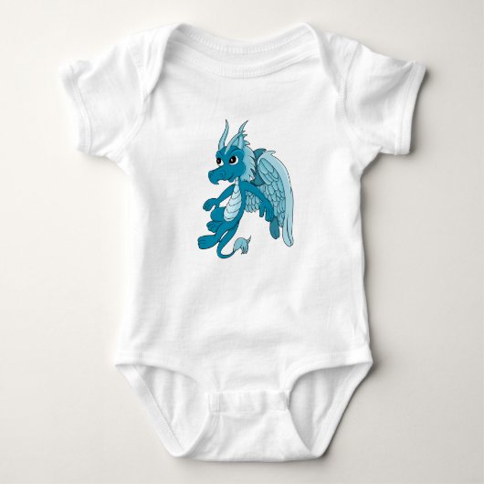Blauwe Draak Cartoon Romper (Voorkant)
