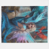 Blauwe draak deken (Voorkant (Horizontaal))