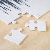 Blauwe draak en bewegingsillustratie legpuzzel (Zijkant)