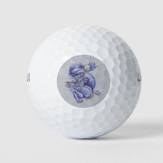 Blauwe draak golfballen (Voorkant)