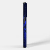 Blauwe draak in koolstofvezelstijlen van Chrome Case-Mate iPhone Case (Achterkant / Rechts)