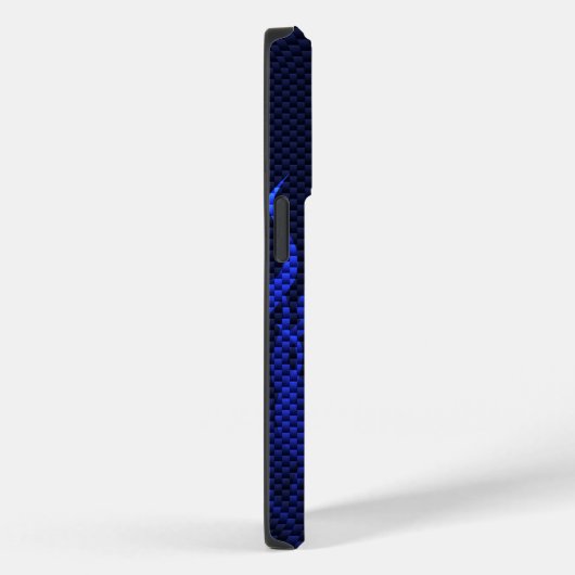 Blauwe draak in koolstofvezelstijlen van Chrome Case-Mate iPhone Case (Achterkant / Rechts)