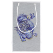 Blauwe draak klein cadeauzakje (Voorkant)