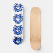 Blauwe draak met sterren skateboard (Voorkant)