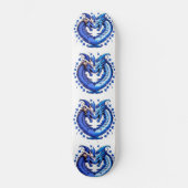 Blauwe draak met sterren skateboard (Voorkant)
