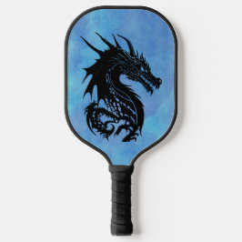Blauwe draak pickleball paddle