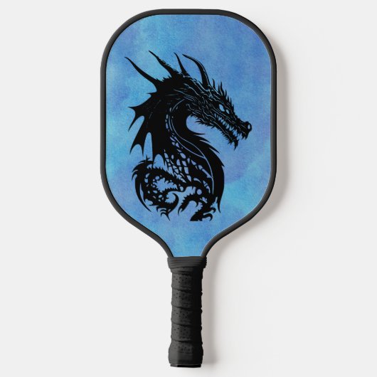 Blauwe draak pickleball paddle (Achterkant)