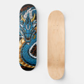 Blauwe draak skateboard (Voorkant)