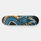Blauwe draak skateboard (Horizontaal)