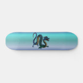 Blauwe draak skateboard (Horizontaal)
