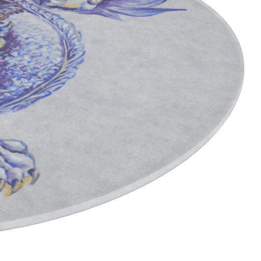 Blauwe draak snijplank (Hoek)