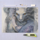 Blauwe draak tissuepapier (Craft)