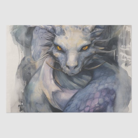 Blauwe draak tissuepapier (Voorkant)