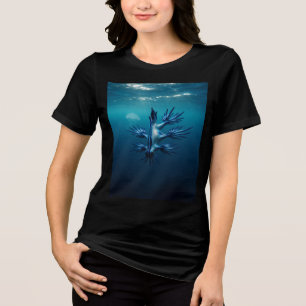 Blauwe Draak van het Zee Tri-Blend Shirt