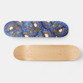 Blauwe dragons skateboard (Horizontaal)