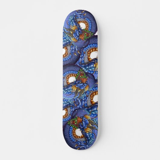 Blauwe dragons skateboard (Voorkant)