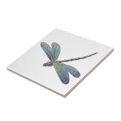  blauwe dragonvlieg tegeltje (Zijkant)