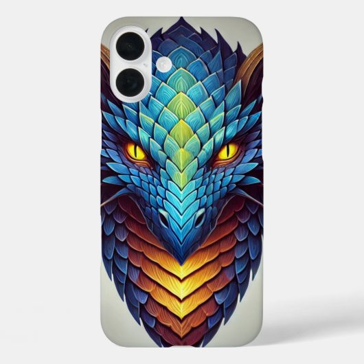 Blauwe drakenkop Case-Mate iPhone case (Achterkant)