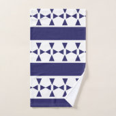 Blauwe Driehoek Stripes Patroon Bad Handdoek (Handdoek)