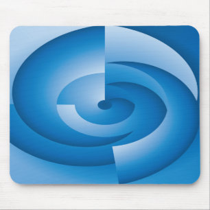 Blauwe driehoeken draaien muismat