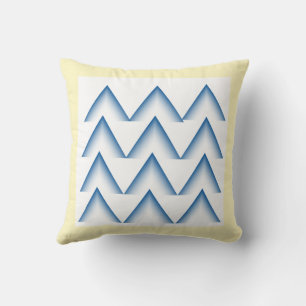 "Blauwe driehoeken geometrische decoratieve kussen
