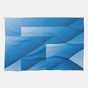 Blauwe driehoeken theedoek