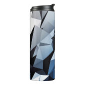 blauwe driehoekige luchtspiegeling thermosbeker (Gedraaid links)