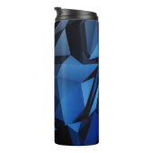blauwe driehoekige luchtspiegeling thermosbeker (Geroteerd rechts)