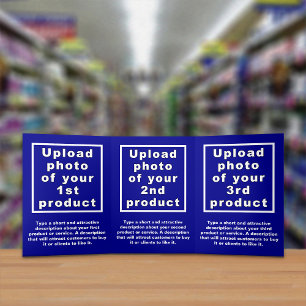 Blauwe drievoudige Kaart voor zakelijke producten
